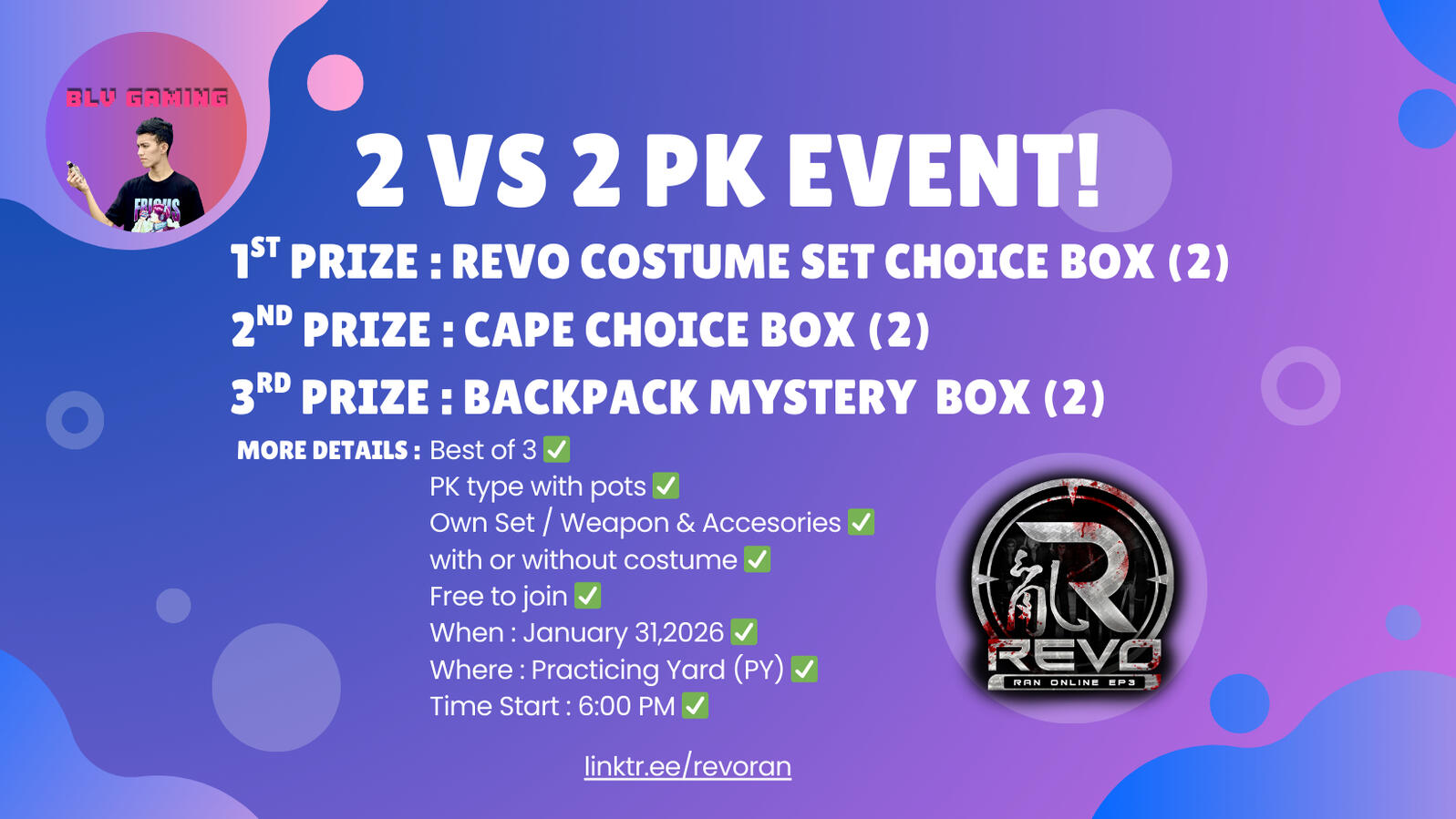 2v2 PK Event (Revo Ran Online)